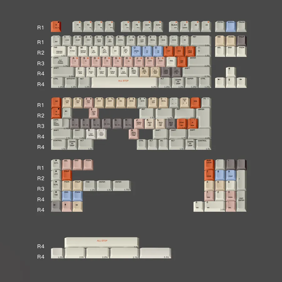 S9000 Cherry profile Keycaps S9000 Retro