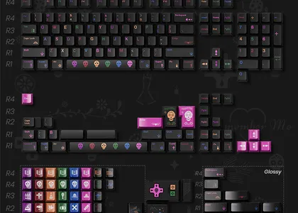 80Retros Day of the Dead Cherry Profile Keycap Sets