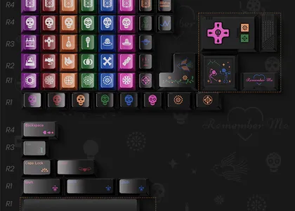 80Retros Day of the Dead Cherry Profile Keycap Sets