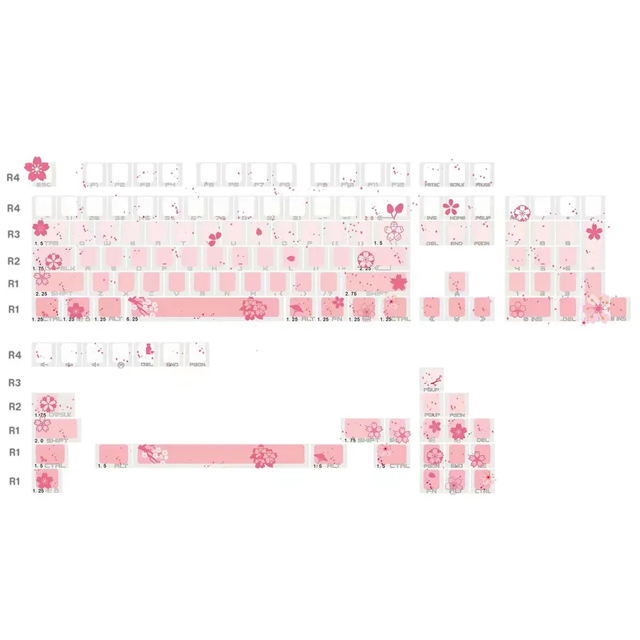 JKDK Sakura Dream Side-Print OEM PBT Keycap Set
