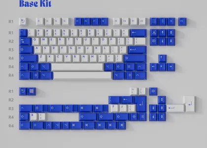 Ready to use Holy60 Keyboard with PBTfans Klein Blue R3