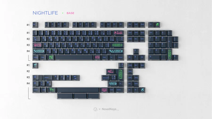 GMK CYL Nightlife Keycaps
