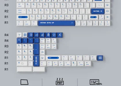 Keychron Blue Planet - Cherry Profile Dye-Sub PBT Full Keycap Set Iconic Features