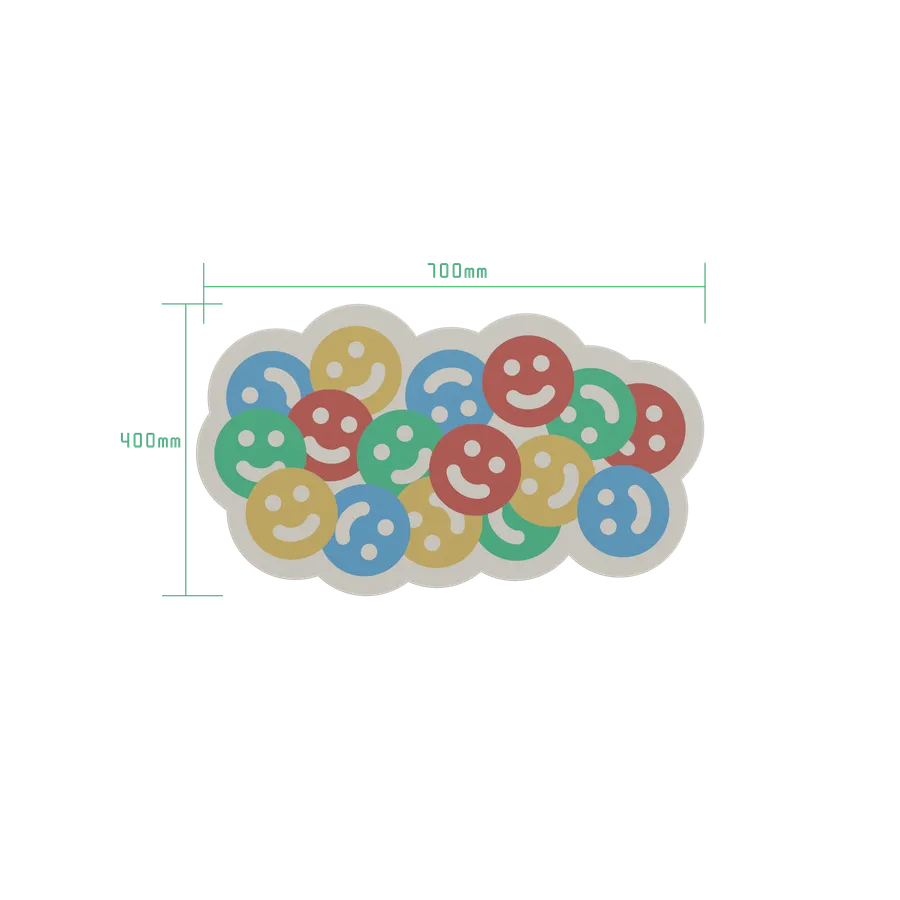 PBTfans Cool Kids Deskmat Smileys