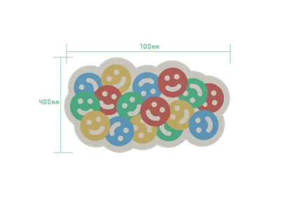 PBTfans Cool Kids Deskmat Smileys