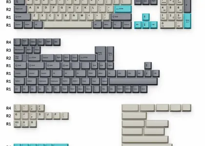 Cherry Profile Double-Shot PBT Full Set Keycaps Dolch Blue Overview