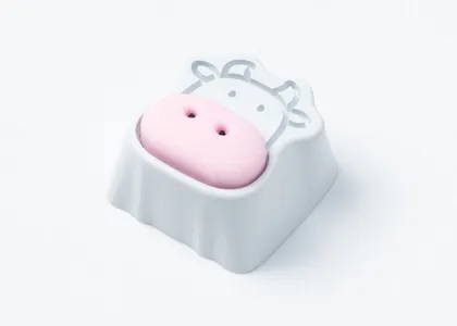 Cute Cows Aluminium Alloy Artisan Keycap