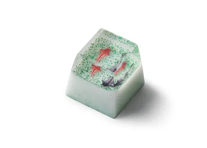 Elegant Goldfish Resin Artisan Keycap