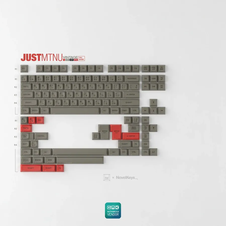 GMK JUST MTNU Vintage TKL Base