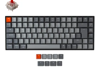Keychron K2 Wireless Mechanical Keyboard (Nordic ISO Layout) - Keychron | Wireless Mechanical Keyboards for Mac Windows White Backlight RGB Backlit Gateron Mechanical Red Switch