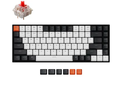 Keychron K2 hot-swappable wireless mechanical keyboard for Mac Windows iOS Gateron switch red with type-C RGB white backlight