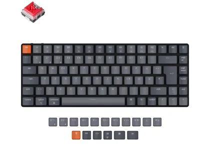 Keychron K3 ultra slim Hot swappable wireless mechanical keyboard Mac Windows iOS Android White backlight aluminum frame low profile Keychron Optical switch red de iso layout