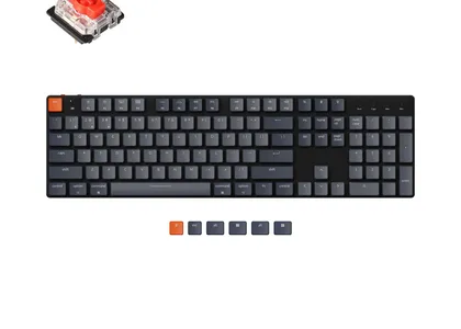 Keychron K5 SE Ultra Slim Low Profile Wireless Mechanical Keyboard For Mac Windows White Backlight Gateron Mechanical Switch Red