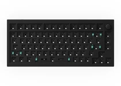 Keychron-Q1-75-percent-QMK-Custom-Mechanical-Keyboard-version-2-barebone-knob-black