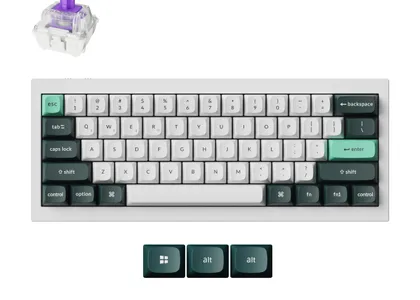 Keychron-Q4-HE-QMK-Wireless-Custom-Keyboard-Full-Aluminum-Shell-White-Frame-Double-Rail-Magnetic-Nebula-Switch