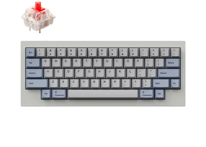 Keychron Q60 QMK VIA Custom Mechanical Keyboard HHKB Layout Gateron G Pro Switch Red