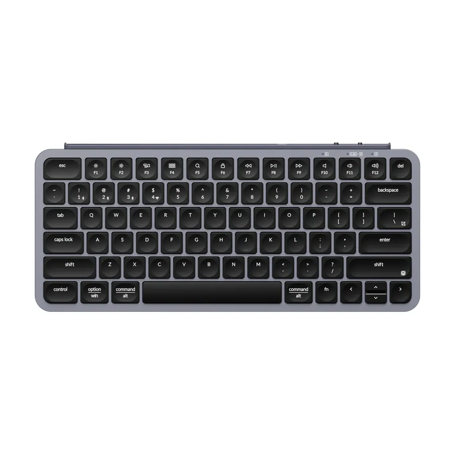 Keychron B1 Pro Ultra Slim Wireless Keyboards 75 Percent Layout for Mac Windows and Android Space Gray