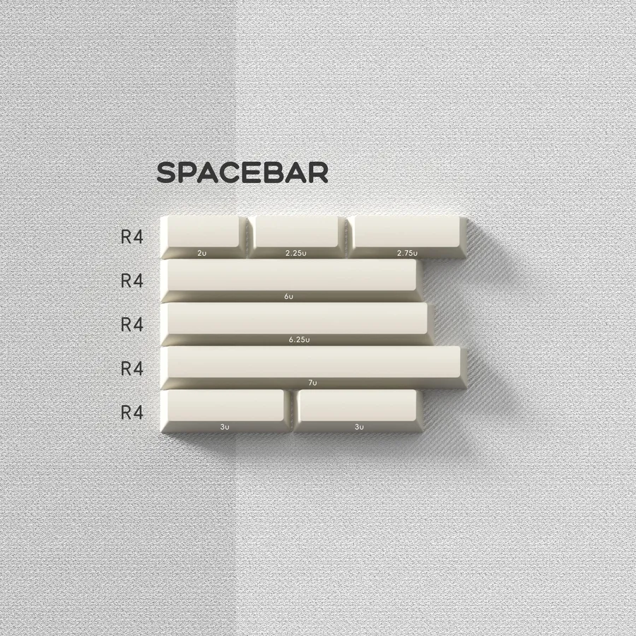PBTfans Pastel gray Spacebar Kit