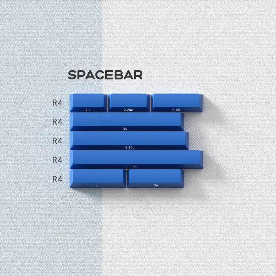 PBTfans Serenity blue Spacebar Kit