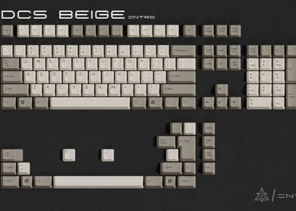 DCS Intro WOB & Beige ABS Keycaps Beige