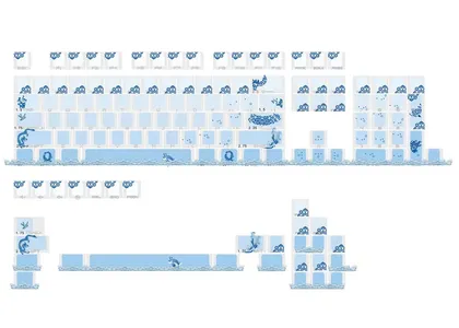 JKDK ZenQuil Ocean Side-Print OEM PBT Keycap Set