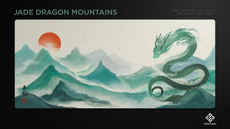 Deskmat - MW Jade Dragon