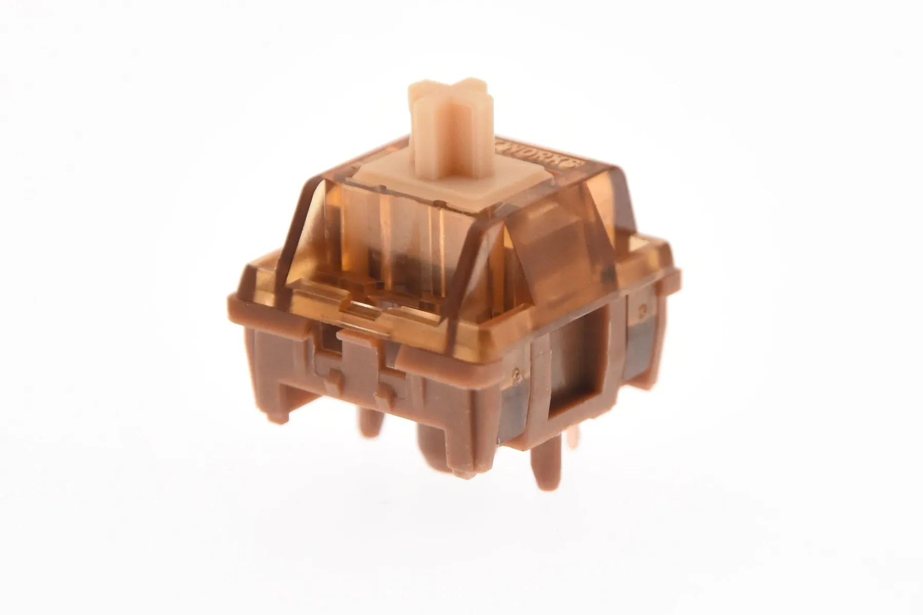 Single HMX Hazelnut V2 linear switch on white background