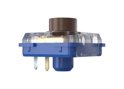 OZO Keyboards Kailh Deep Sea silent low-profile mechanical switch with blue housing and brown stem