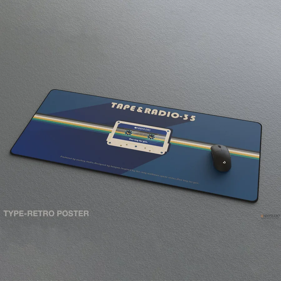 PBTfans Tape & Radio Deskmat Retro Poster