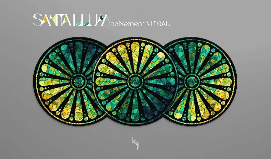 Santa LLum (Vitral Naixement) Deskmat - InputGear DE