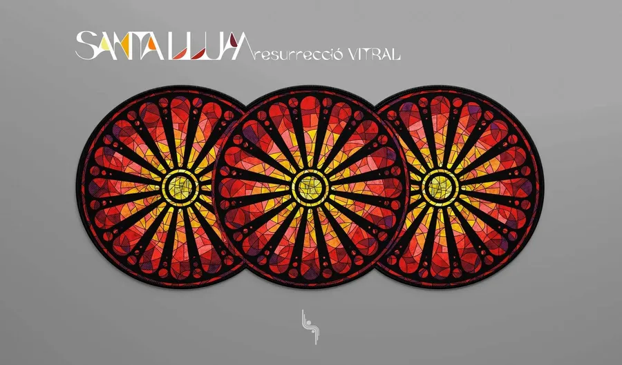 Santa LLum (Vitral Resurrecció) Deskmat - InputGear DE