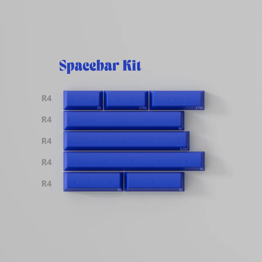 PBTfans Klein Blue R3 Blue Spacebars
