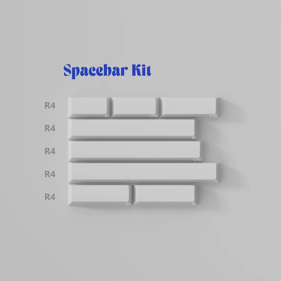PBTfans Klein Blue R3 White Spacebars