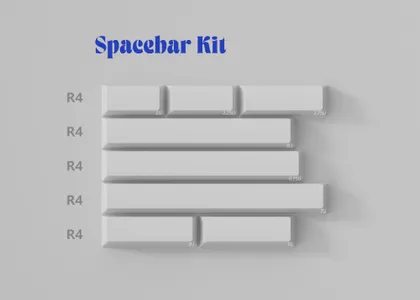 PBTfans Klein Blue R3 White Spacebars