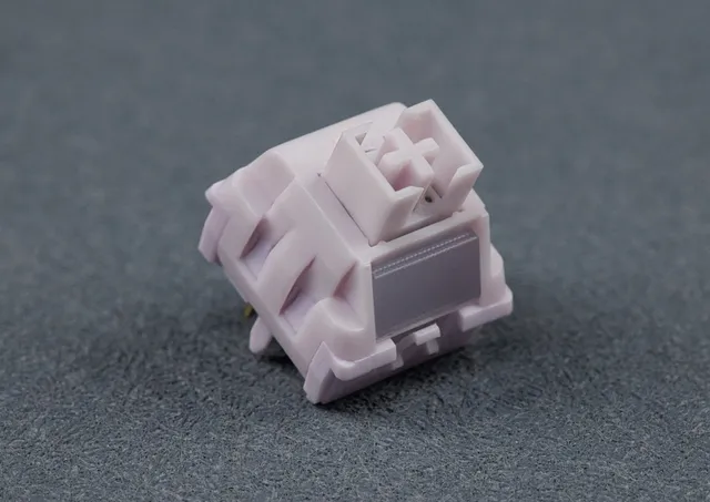 SW Kunzite Switch, helllila Top und Bottom Housing, heller Stem, Schrägansicht