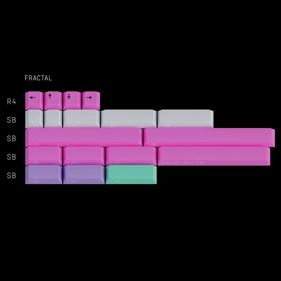 GMK Chaos Theory - Fractal Spacebars Kit